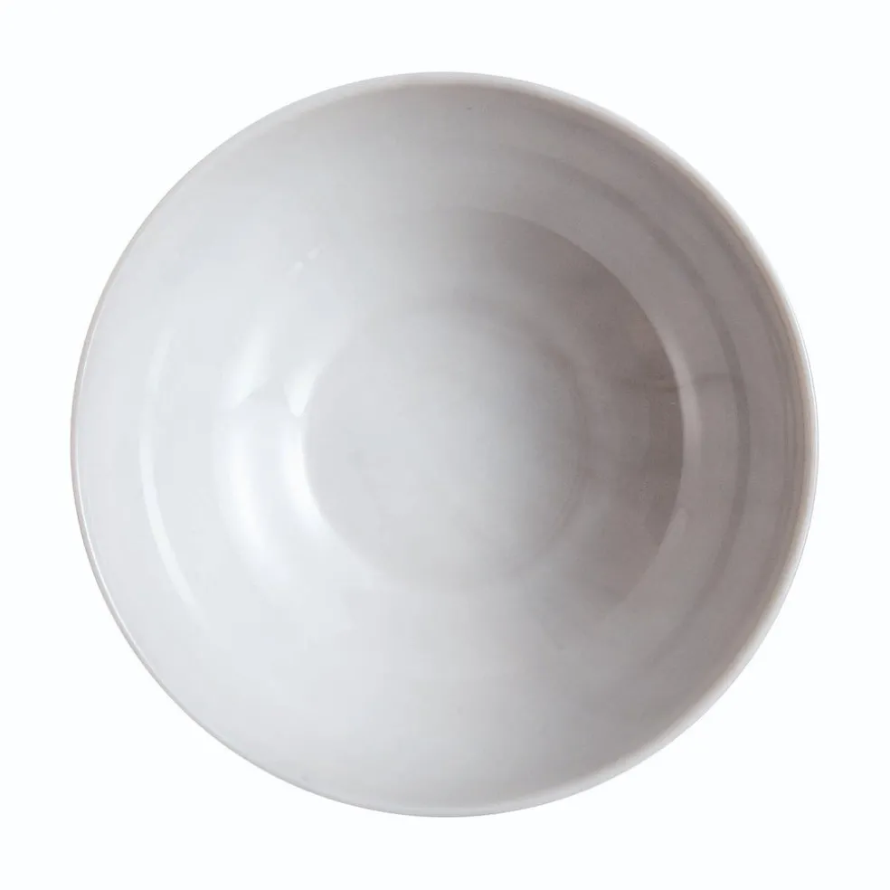 6 assiettes creuses Diwali Marble Gris 20cm