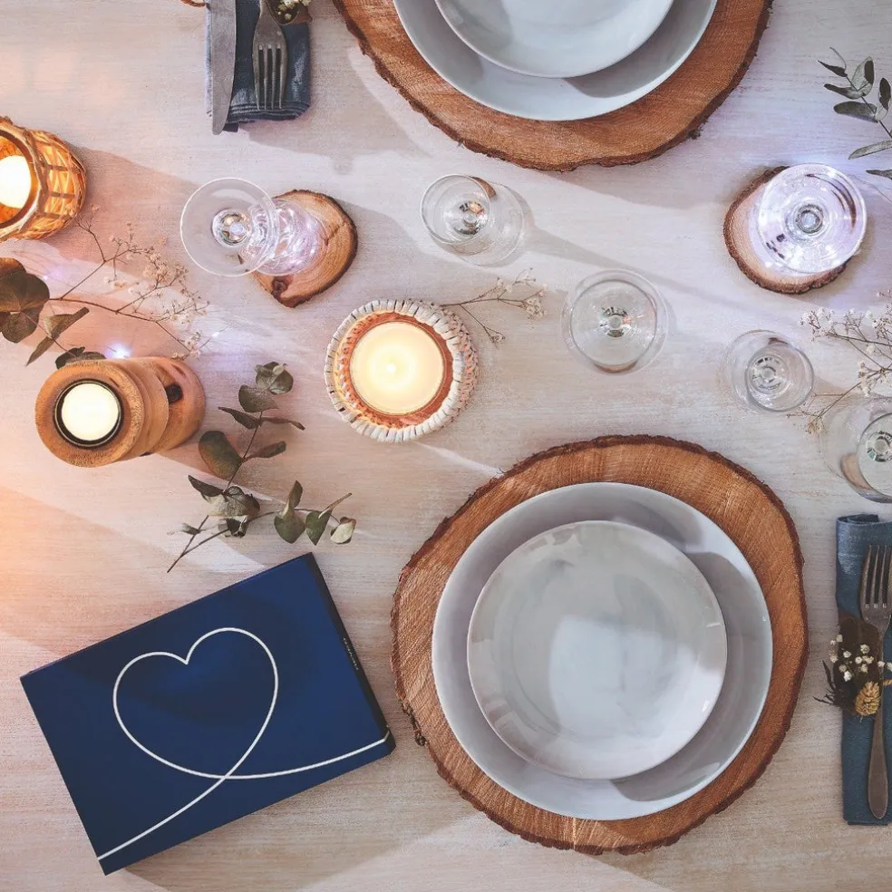 6 assiettes creuses Diwali Marble Gris 20cm