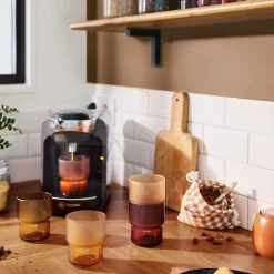 12 verres 27 cl en verre teinté Moka Delice