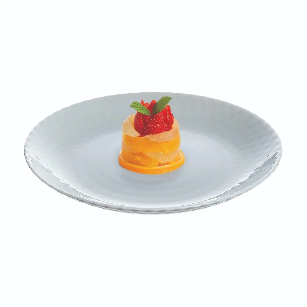 Assiette à dessert grise 19 cm Pampille