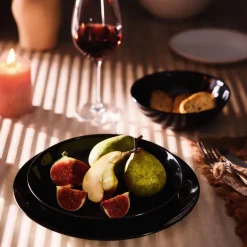 Assiette à dessert noire 18 cm Apy