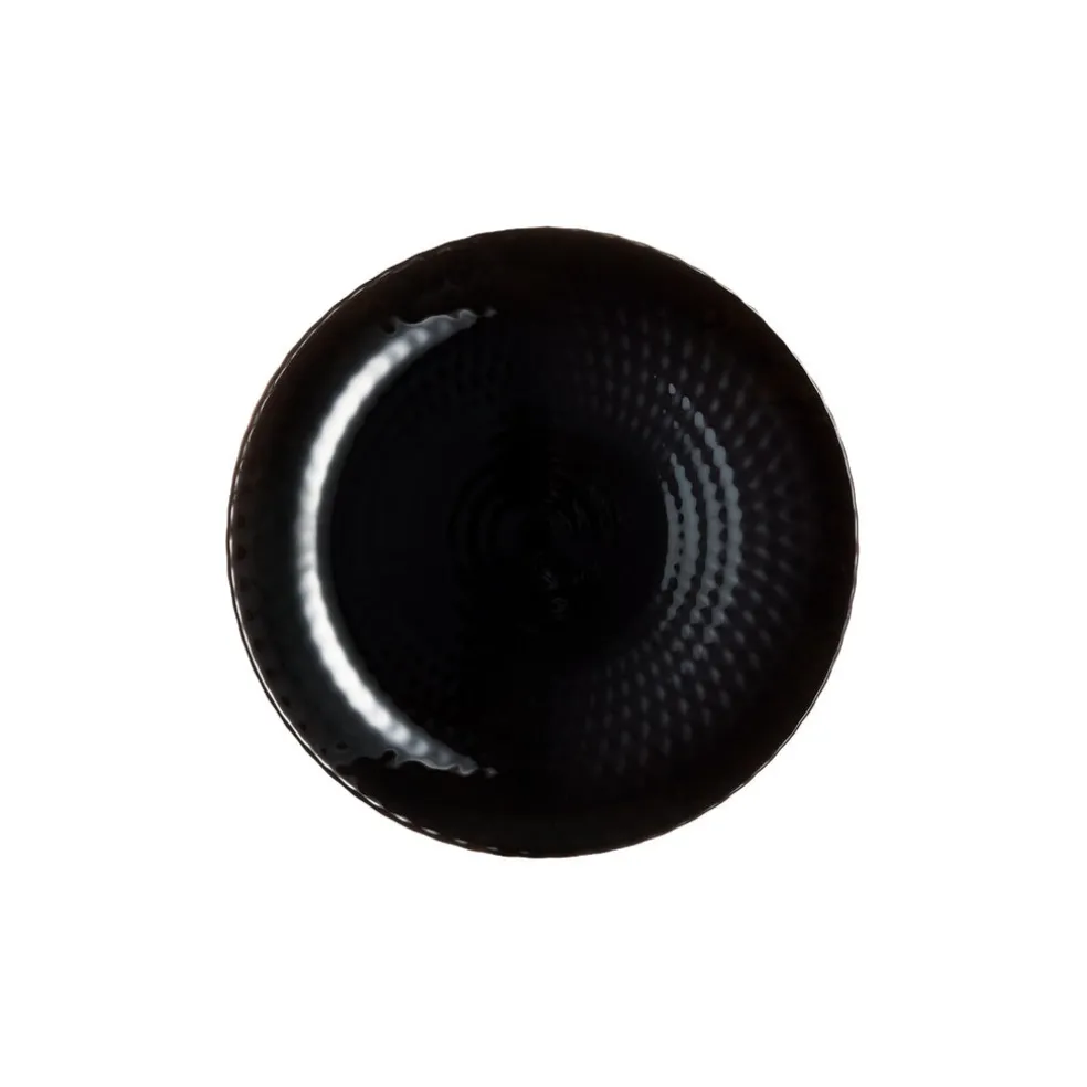 Assiette à dessert noire 19 cm Pampille