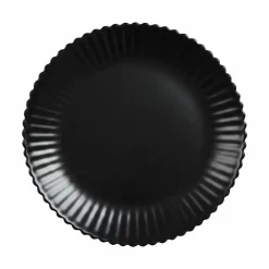 Assiette à dessert noire 19 cm Bloom