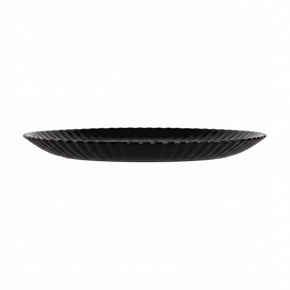 Assiette à dessert noire 19 cm Bloom