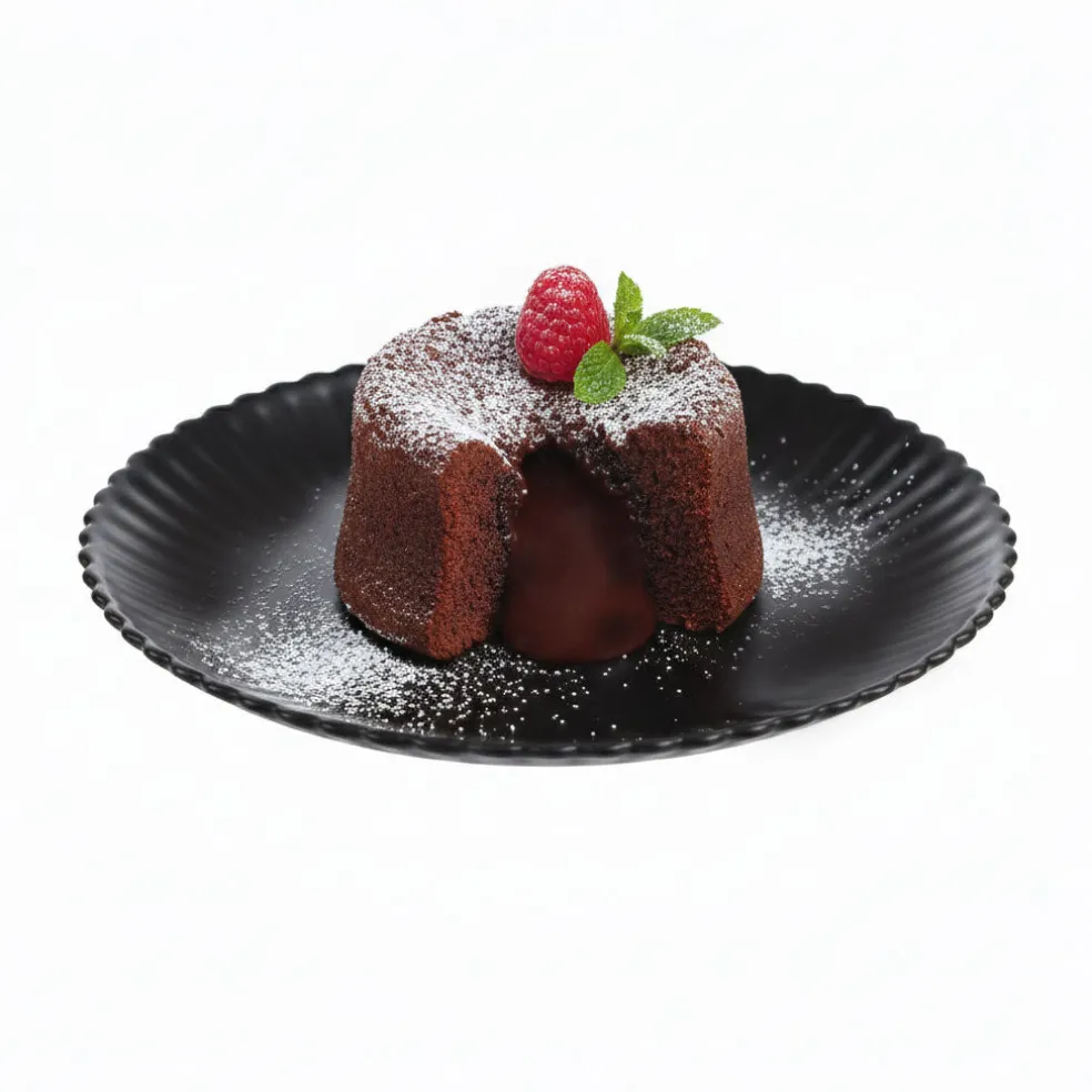 Assiette à dessert noire 19 cm Bloom