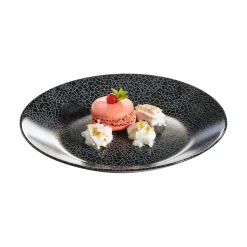 Assiette à dessert noire 18 cm Zoe