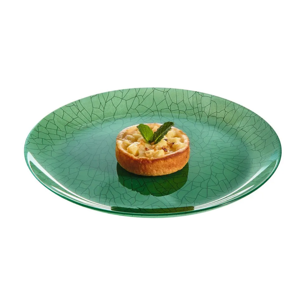 Assiette à dessert verte 20,5 cm Mindy