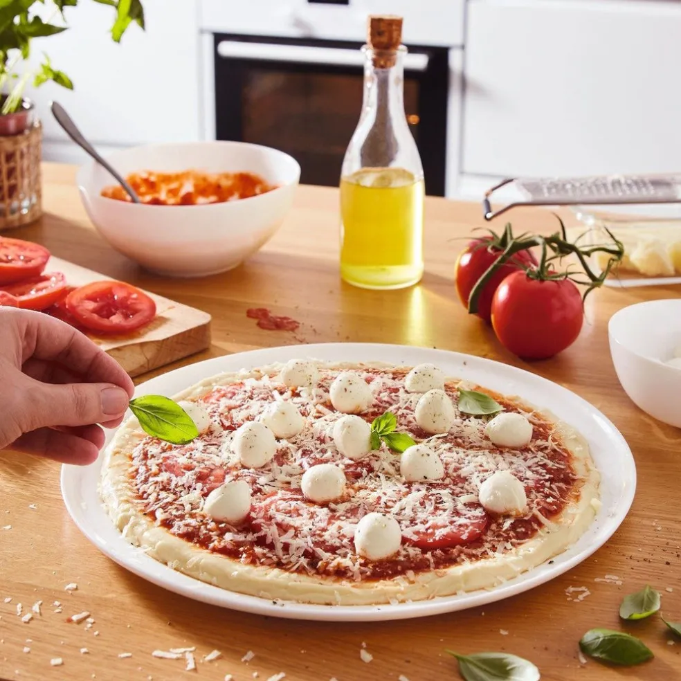 Assiette à pizza blanche 32,3 cm Friend's Time