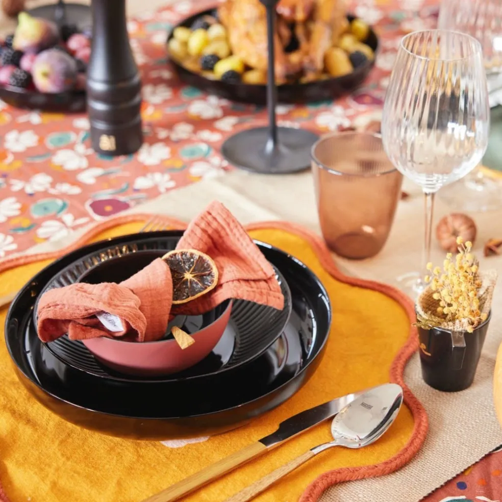 Assiette creuse 20 cm Cottage Noir