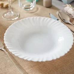 Assiette creuse blanche 23 cm Feston