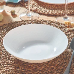 Assiette creuse blanche 20 cm Pampille