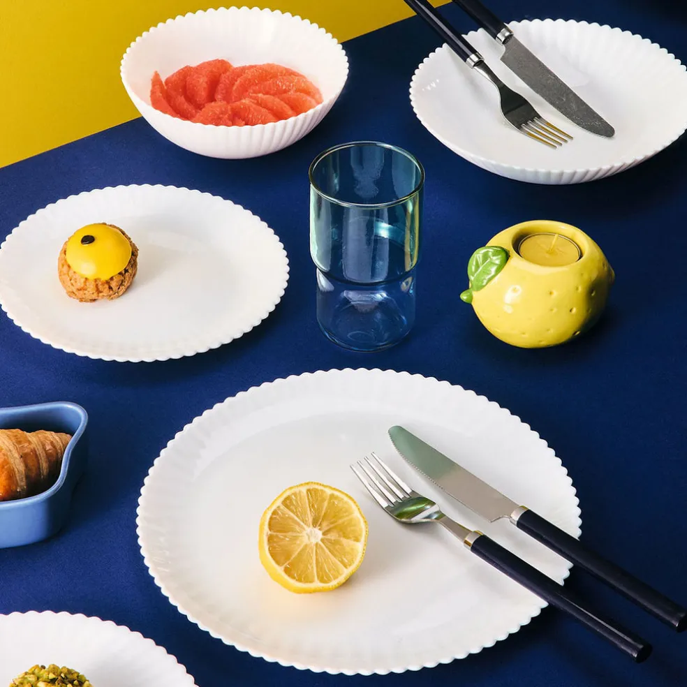 Assiette creuse blanche 20 cm Bloom