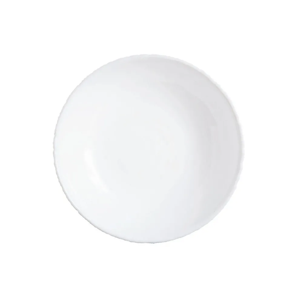 Assiette creuse blanche 21 cm Ammonite