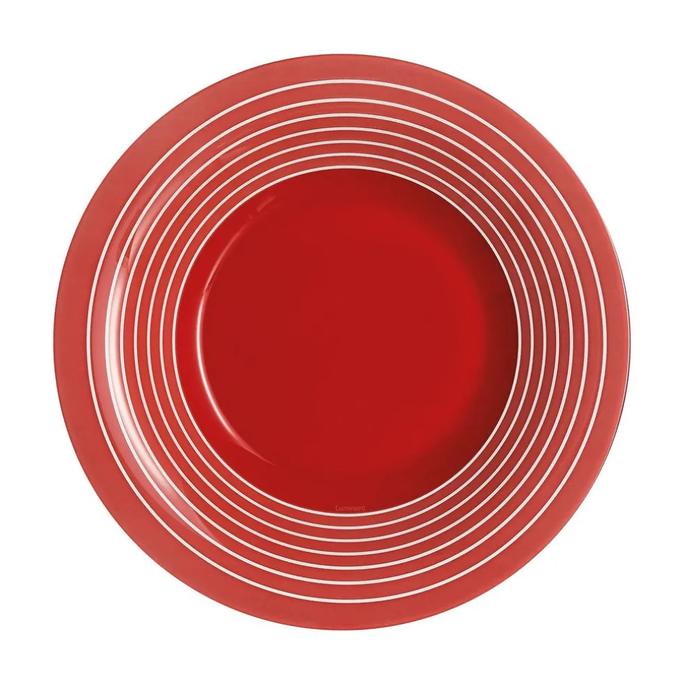 Assiette creuse rouge 21,5 cm Factory