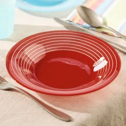 Assiette creuse rouge 21,5 cm Factory