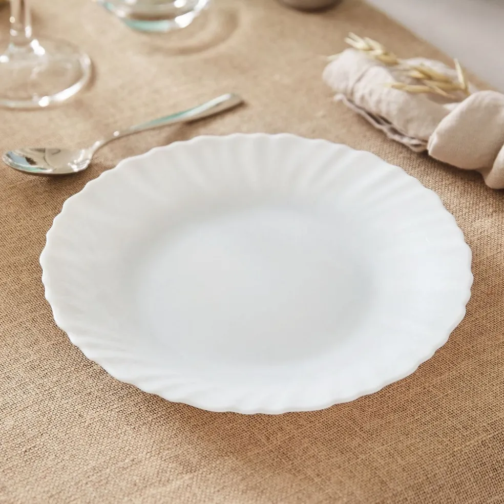 Assiette dessert blanche 19 cm Feston