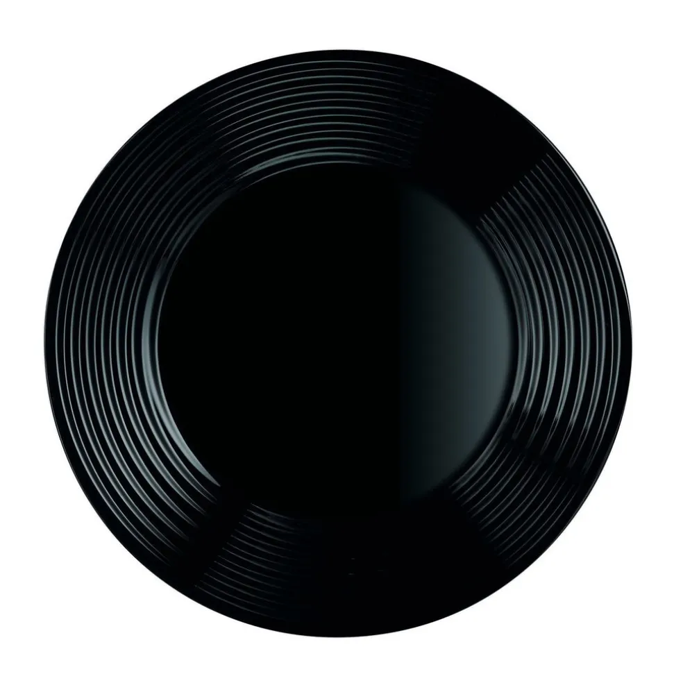 Assiette noire 25 cm Harena