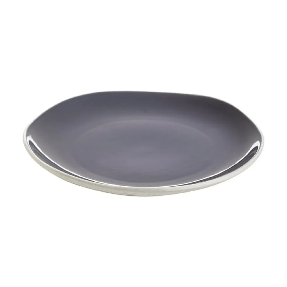 Assiette plate 25,4 cm Rocaleo Gris foncé
