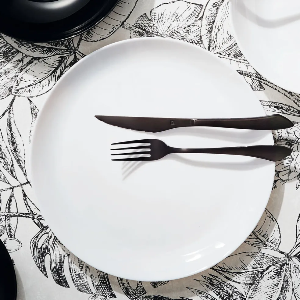 Assiette plate blanche 25 cm Diwali