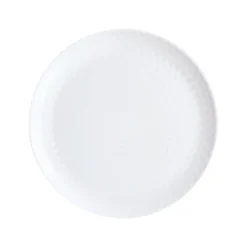 Assiette plate blanche 25 cm Pampille