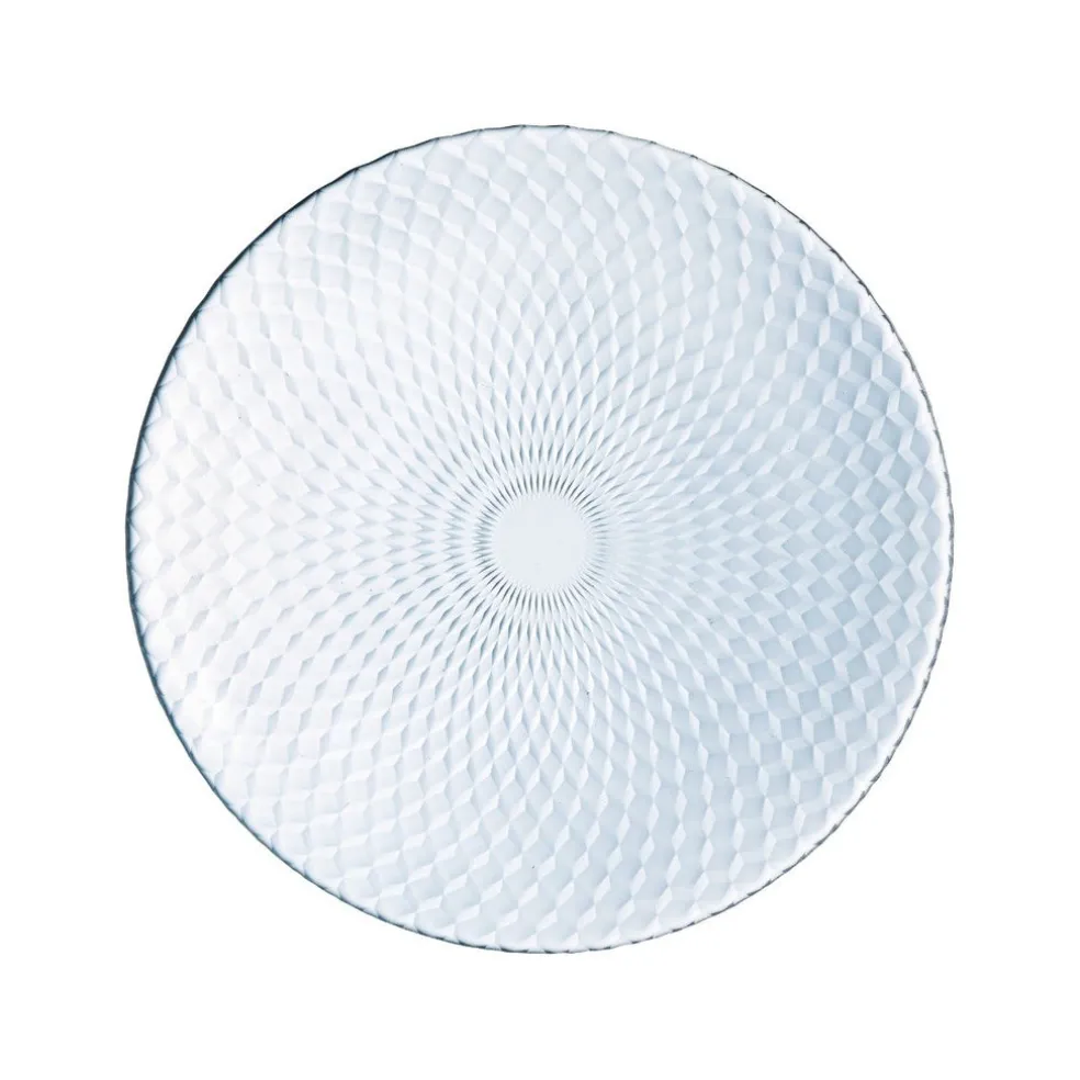 Assiette plate en verre 25 cm Pampille