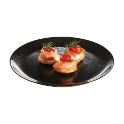Assiette plate noire 25 cm Diana