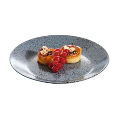 Assiette plate noire 25 cm Zoe