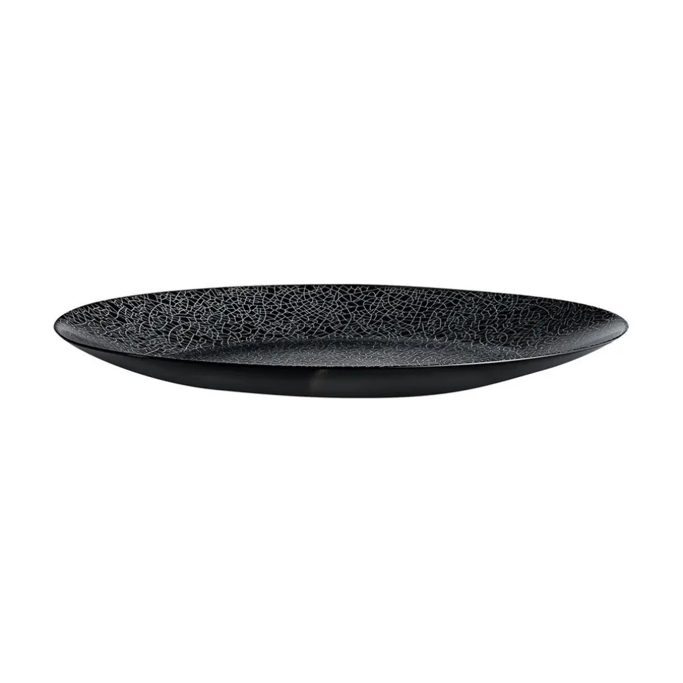 Assiette plate noire 25 cm Zoe