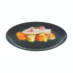 Assiette plate noire 25 cm Pampille