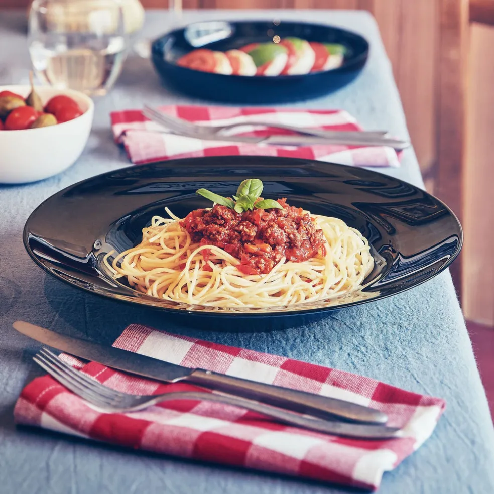 Lot de 6 assiettes à pates Friend's Time noires