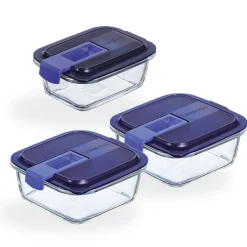 Lot de 3 boites de conservation rectangulaires Easy Box