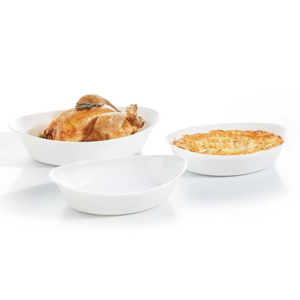 Lot de 3 plats à four ovales Smart Cuisine Carine 250°C
