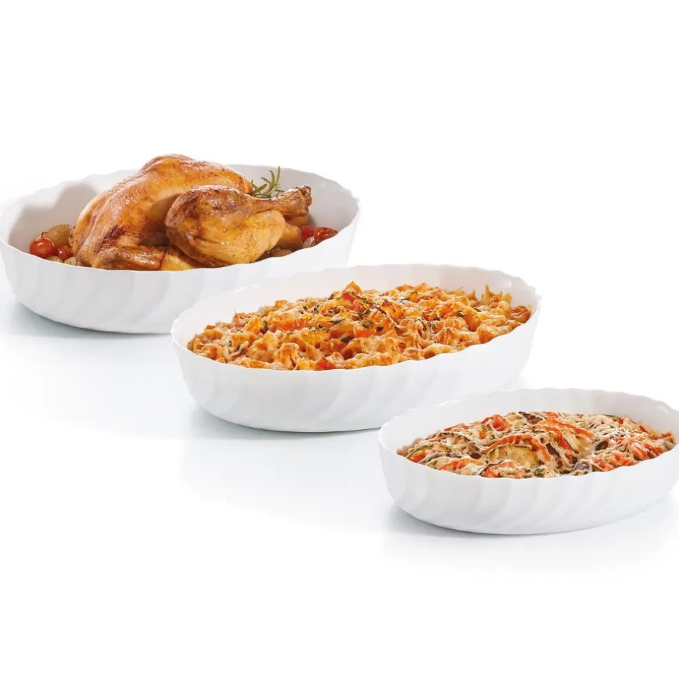 Lot de 3 plats à four ovales Smart Cuisine Trianon 250°C