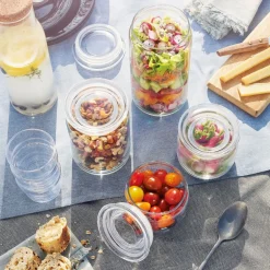 Lot de 2 pots de conservation Pure Jar Glass 1L