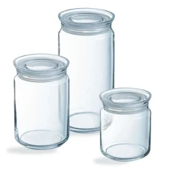 Lot de 3 pots de conservation Pure Jar Glass - 70-100-150cl