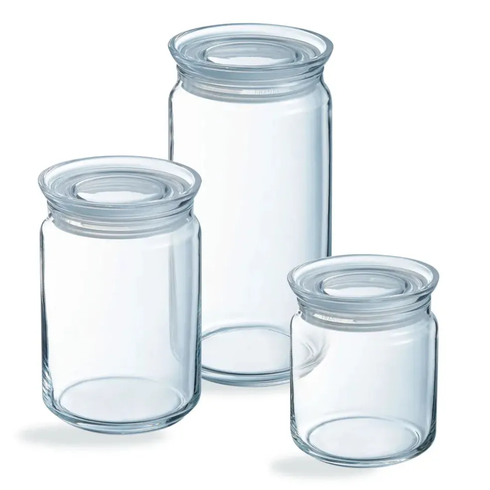 Lot de 3 pots de conservation Pure Jar Glass - 70-100-150cl