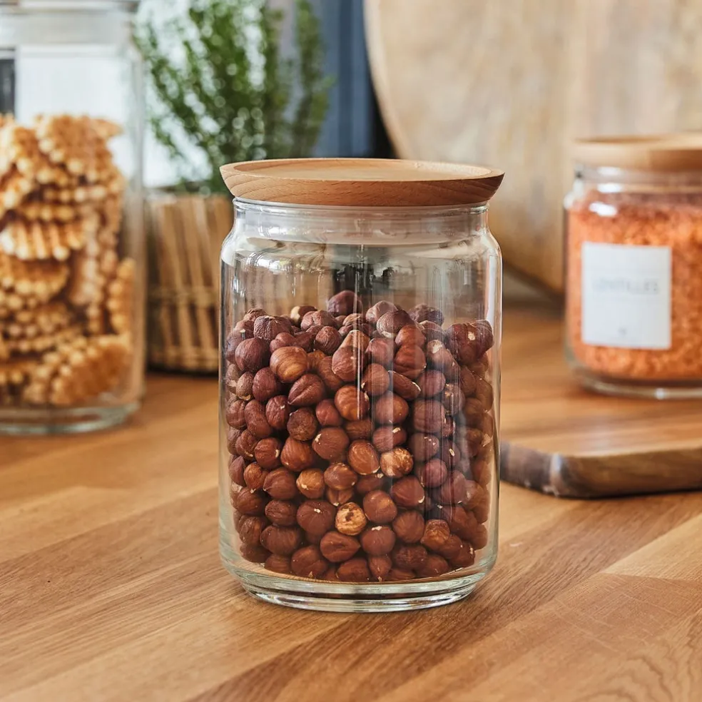 Lot de 2 pots de conservation Pure Jar Wood 1L