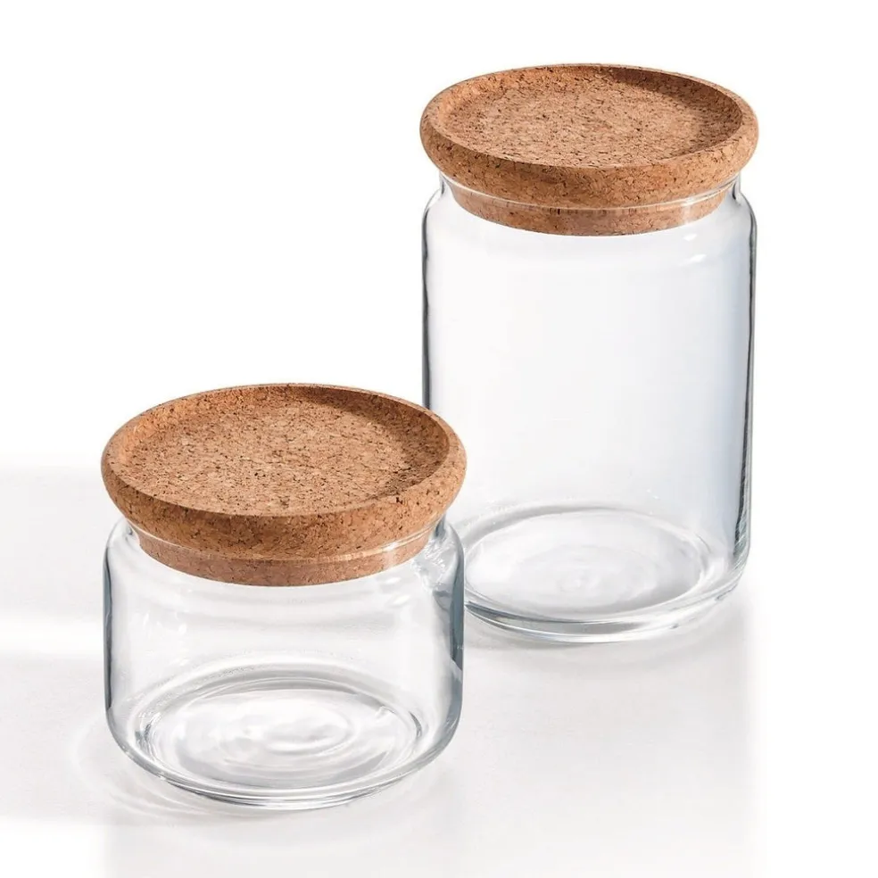 Lot de deux pots de conservation Pure Jar Cork - 1L + 0,5L