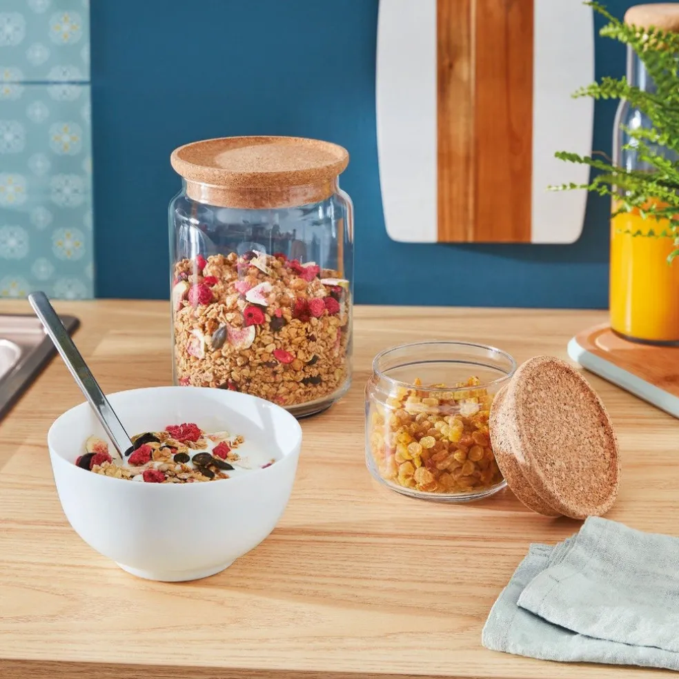 Lot de deux pots de conservation Pure Jar Cork - 1L + 0,5L