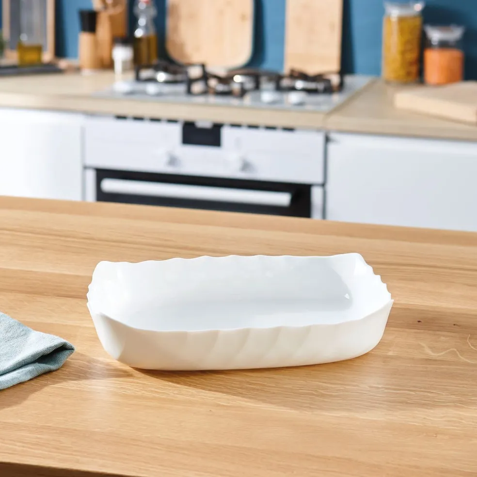 Plat de cuisson blanc 29 x 23 cm Smart Cuisine Trianon