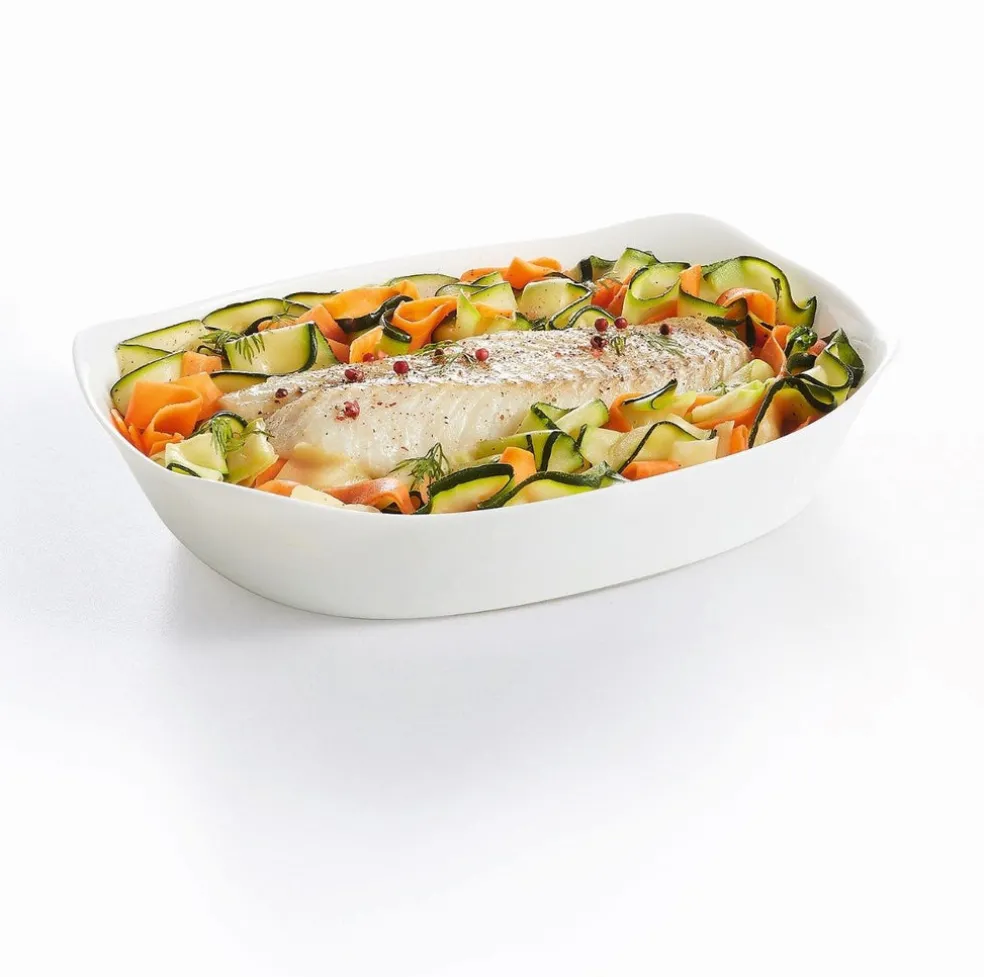 Plat de cuisson blanc 30 x 22 cm Smart Cuisine Carine