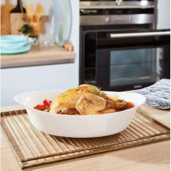 Plat de cuisson blanc 38,1 x 24 cm Smart Cuisine Carine