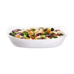 Plat de cuisson blanc 34 x 25 cm Smart Cuisine Wavy