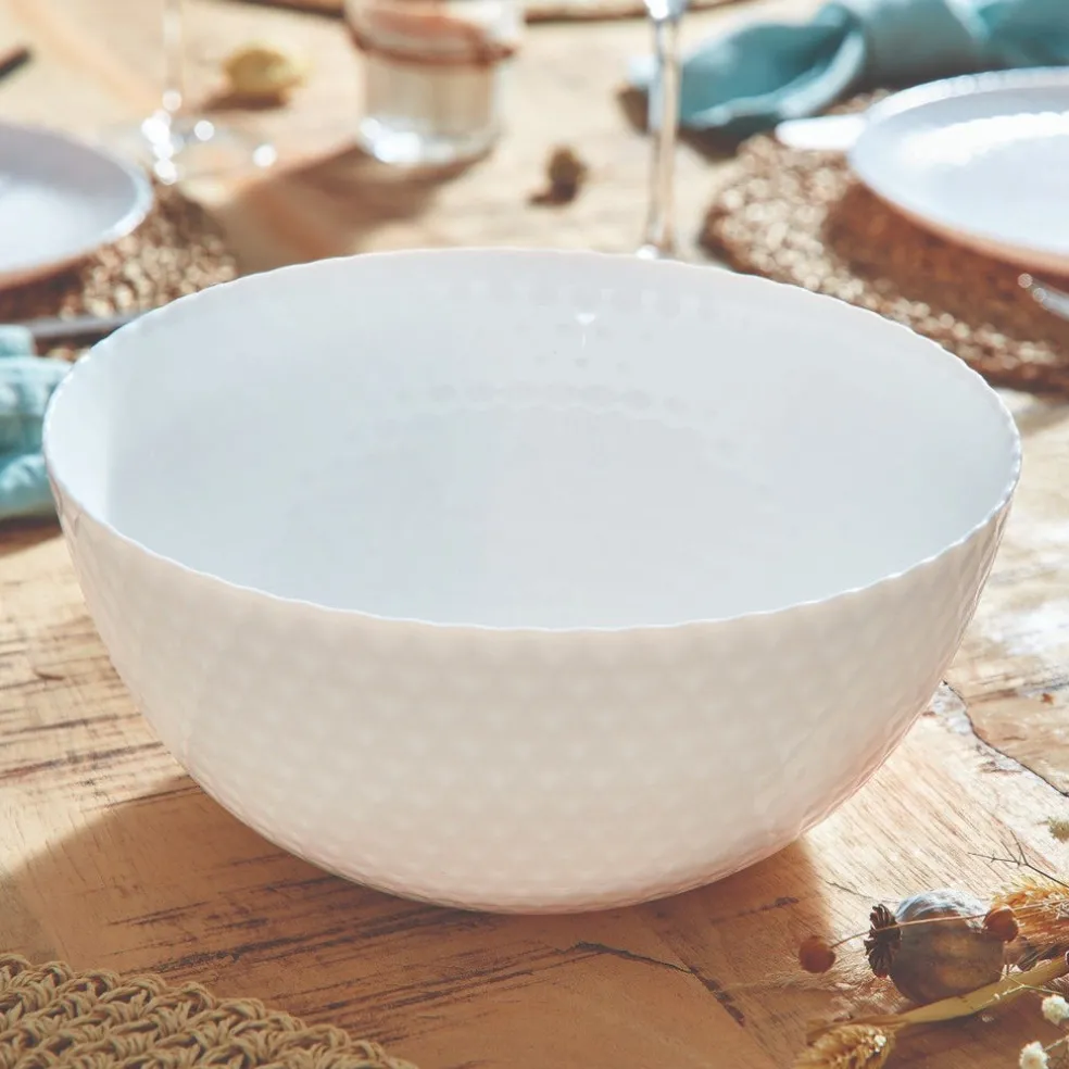 Saladier blanc 24 cm Pampille