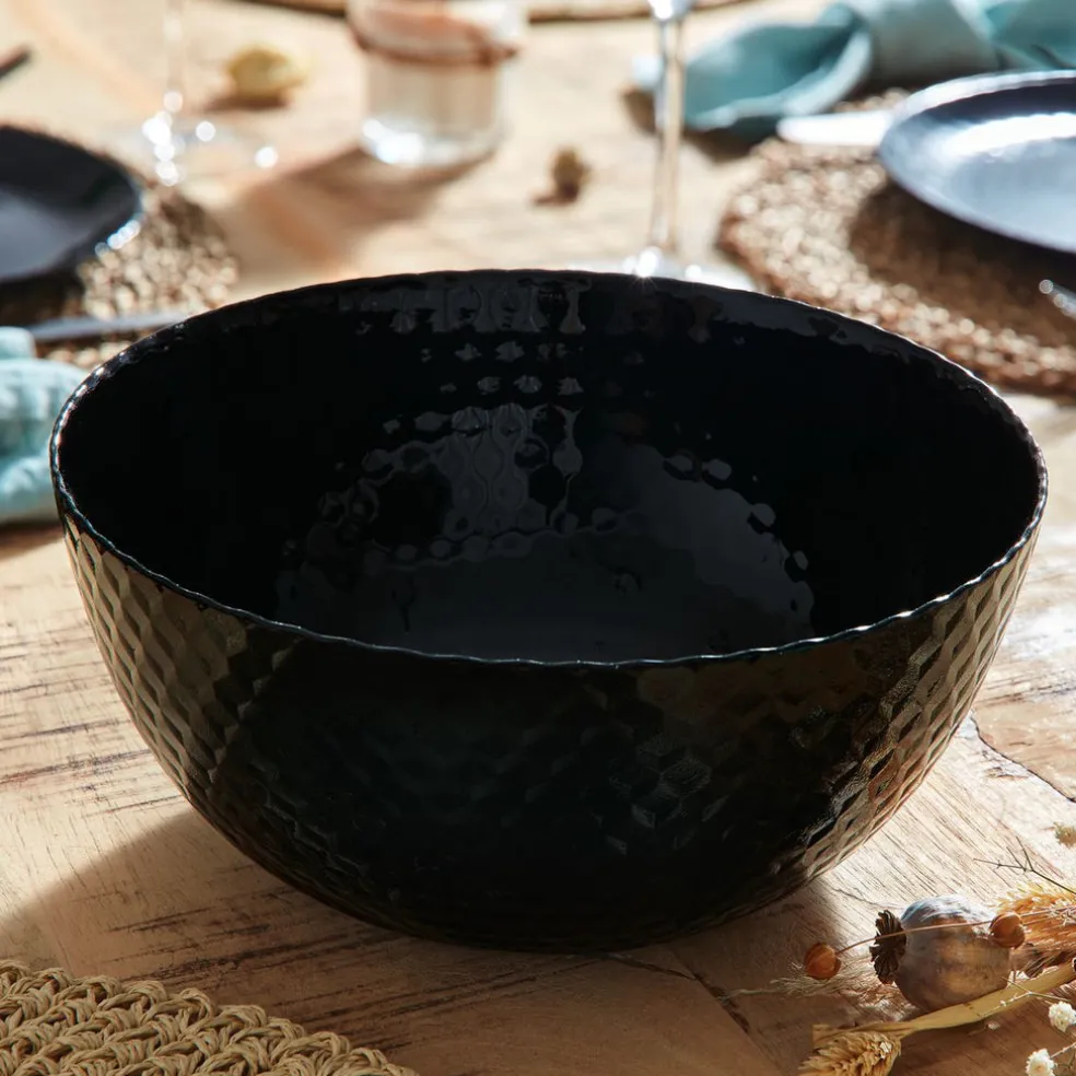 Saladier noir 24 cm Pampille